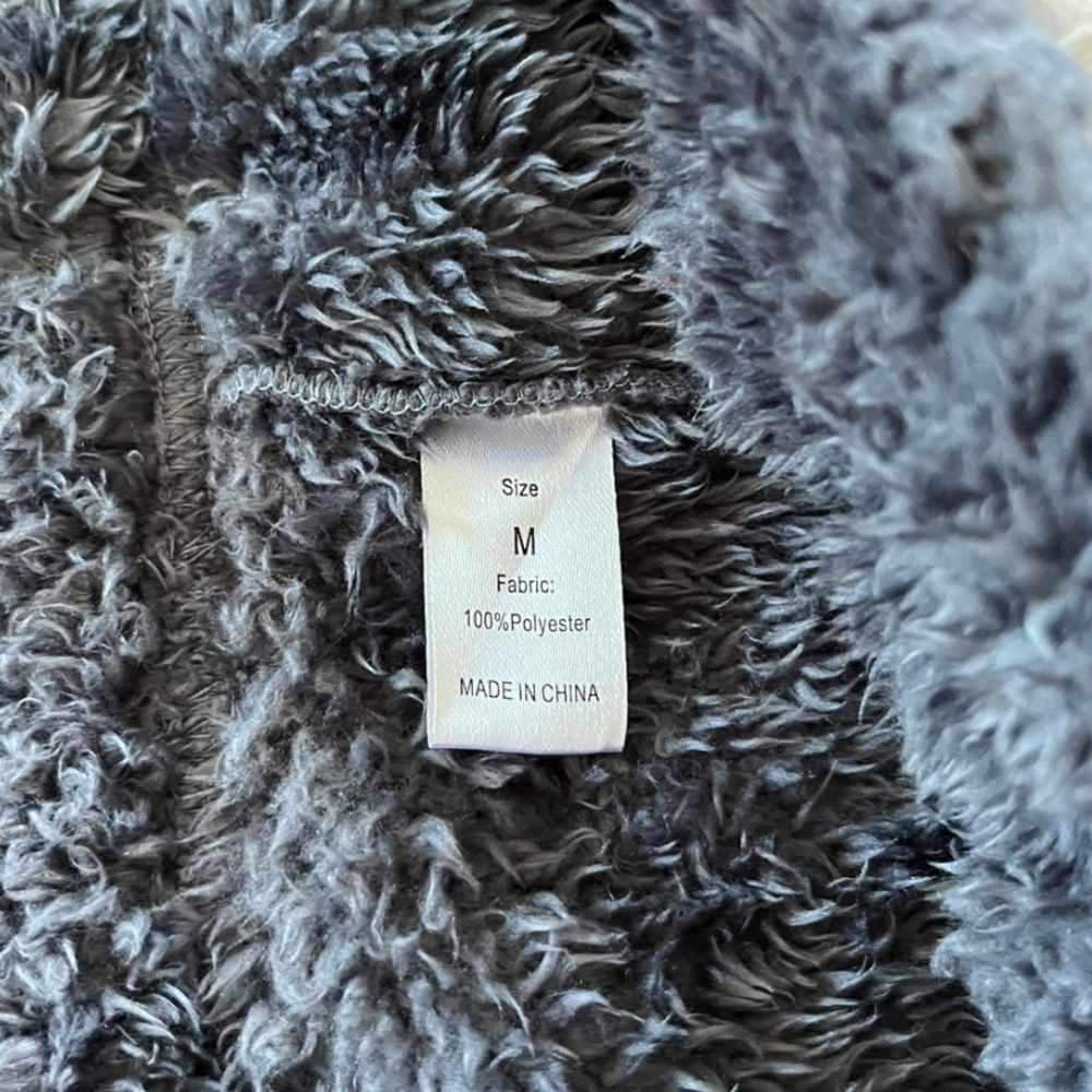 Plush, Warm, Cozy Gray Fleece Elastic Waist Pajama Pants with Pockets - Picture 6 of 10